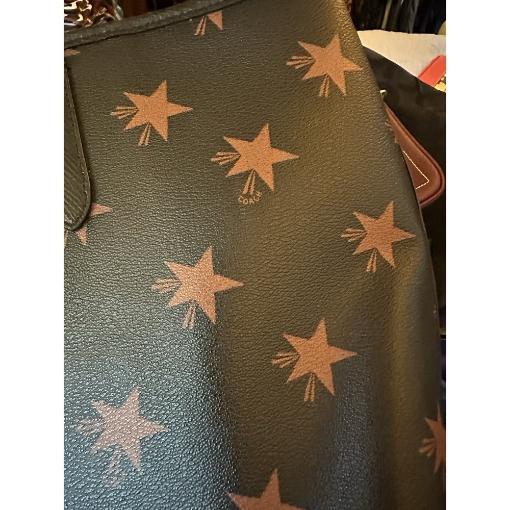 COACH LARGE CITY TOTE STAR CANYON PRINT COATED CANVAS BLACK W/STARS Ltd Edition - Picture 12 of 13